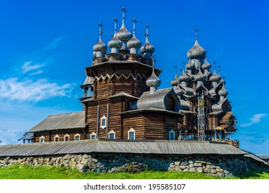 Wooden Churches On Island Kizhi On Lake Onega