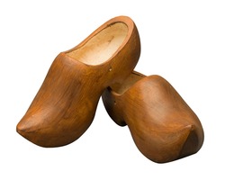 Wooden Clogs Isolated