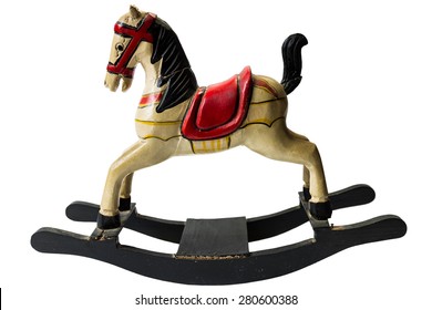 Wooden Colored Rocking Horse