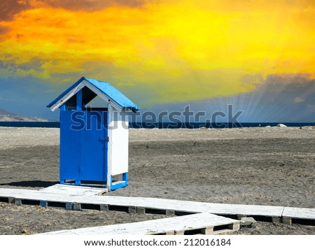 Foto Bild Strandkabine Sand MEER