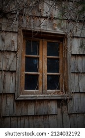 Wooden Cottage Window, Home Of The Horror Genre