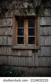 Wooden Cottage Window, Home Of The Horror Genre