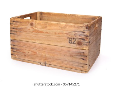 Wooden crate. Contains clipping path. - Shutterstock ID 357145271