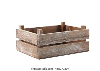 Wooden Crate Isolated On A White 