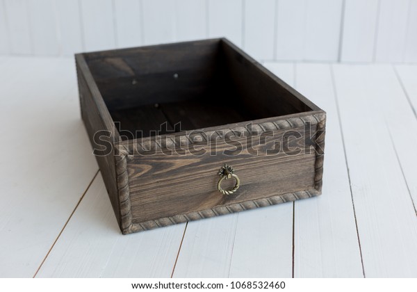 Wooden Crate Props Newborn Baby Photography Interiors Stock Image