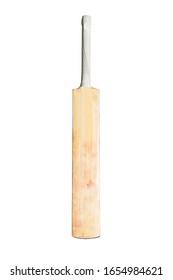 Wooden Cricket Bat Isolated On White.