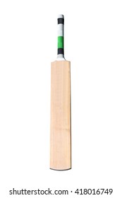 A wooden cricket bat isolated on white