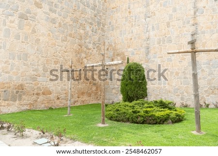 Similar – Image, Stock Photo Wooden cross Facade