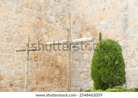 Similar – Image, Stock Photo Wooden cross Facade