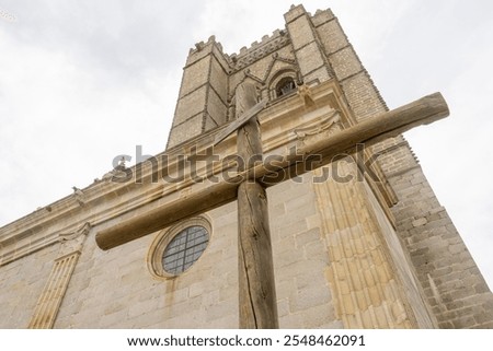 Similar – Image, Stock Photo Wooden cross Facade