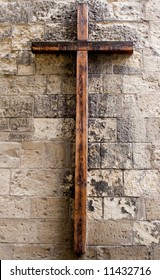 Wooden Cross on Wall