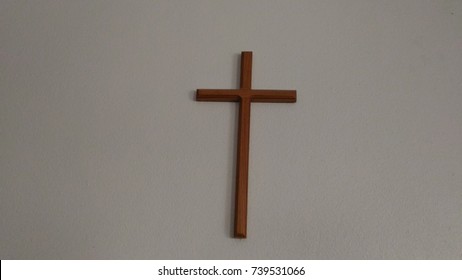 The Wooden Cross On The Wall