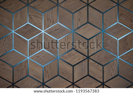 wooden cube background wall. wooden blocks backdrop. volumetric drawing of cubes. Set of the identical cubes forming a uniform plane.