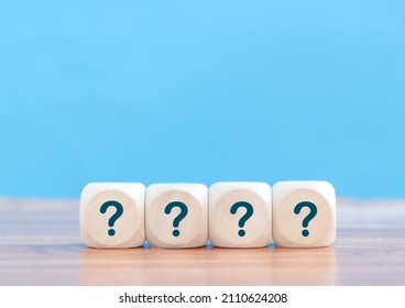 Wooden Cube Question Mark Icon On Stock Photo 2110624208 | Shutterstock