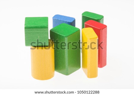 wooden cubes isolated - symbol