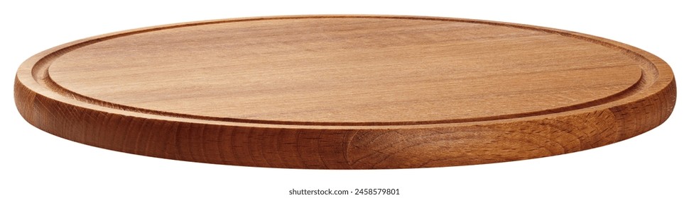 wooden Cutting Board, isolated on white background, clipping path, full depth of field
