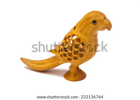 Wooden Decorative Bird Sculpture 