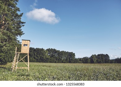 Wooden Deer Hunting Platform On Edge Stock Photo 1325568383 | Shutterstock