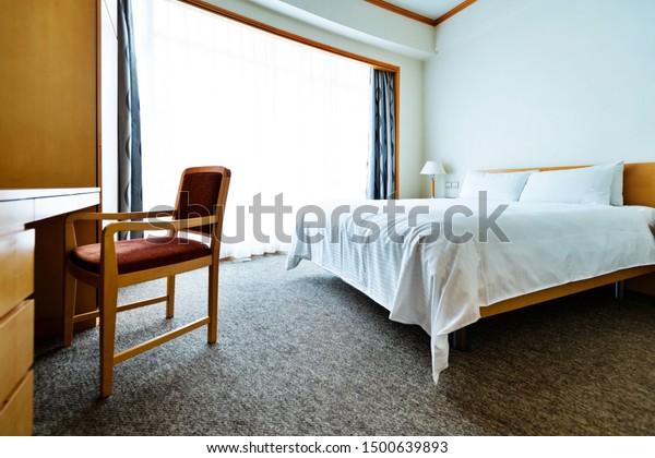 Wooden Desk Chair Bedroom Stock Photo Edit Now 1500639893
