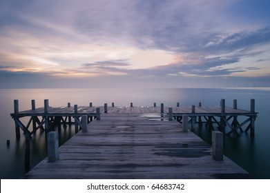 Wooden Dock Early Morning