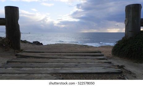 Wooden dock at the ocean
