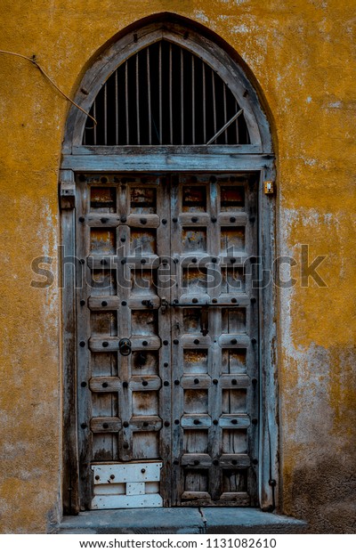 Wooden Door Artistic Carved Designs Above Stock Photo Edit Now