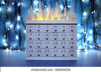 A Wooden Drawer Christmas Advent Calendar .