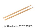 Wooden drum sticks isolated cut out white background