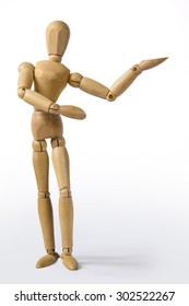 Wooden Dummy Showing Something