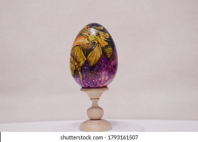 Wooden Egg. Hatching Magic Dragon