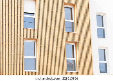 Wooden Facade Of A House