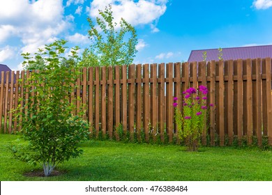 Wooden Fence In A Country House