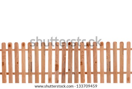 Wooden Fence Isolated On White Background Stock Photo (Edit Now ...