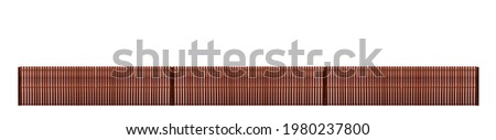 Wooden fence isolated on white background.