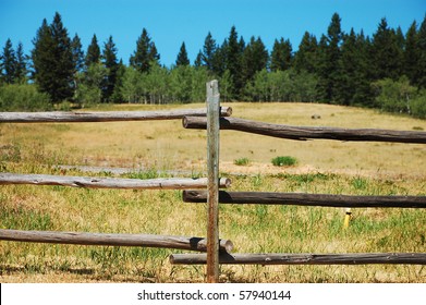 Wooden Fence On Ranchland Stock Photo 57940144 | Shutterstock