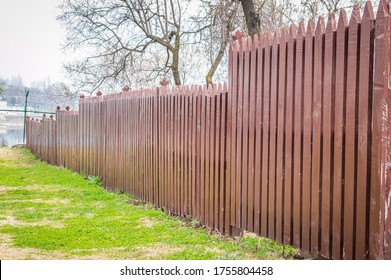 Wooden Fencing Around A Farm In Kashmir