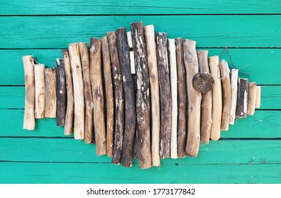 Wooden Fish On A Wall