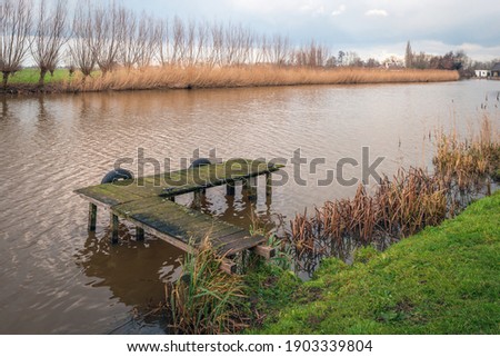 Similar – Image, Stock Photo Waterfront with small fishing boats in Spain Cadiz