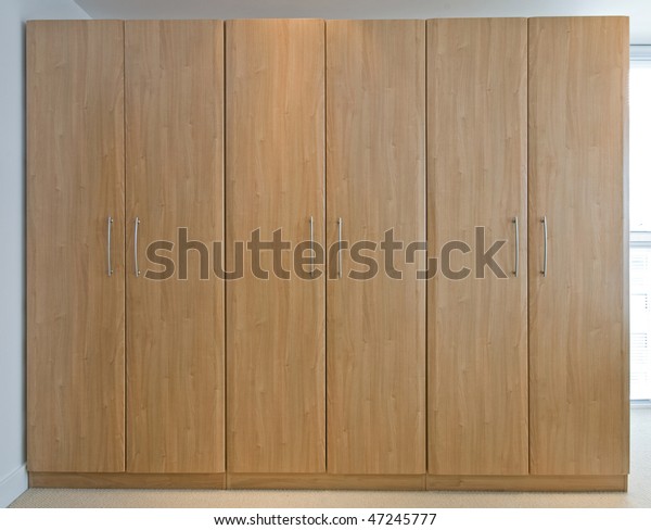 Wooden Floor Ceiling Wardrobes Stock Photo Edit Now 47245777