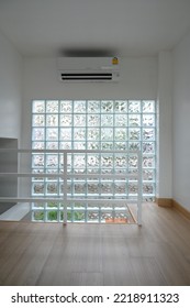 Wooden Floor And Glass Block Wall, Interior Design