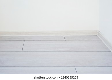 Wooden Floor Parquet Grey Wooden Baseboard Stock Photo Edit Now