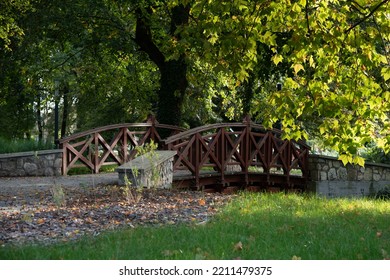 Wooden Foot Bridge In The Park