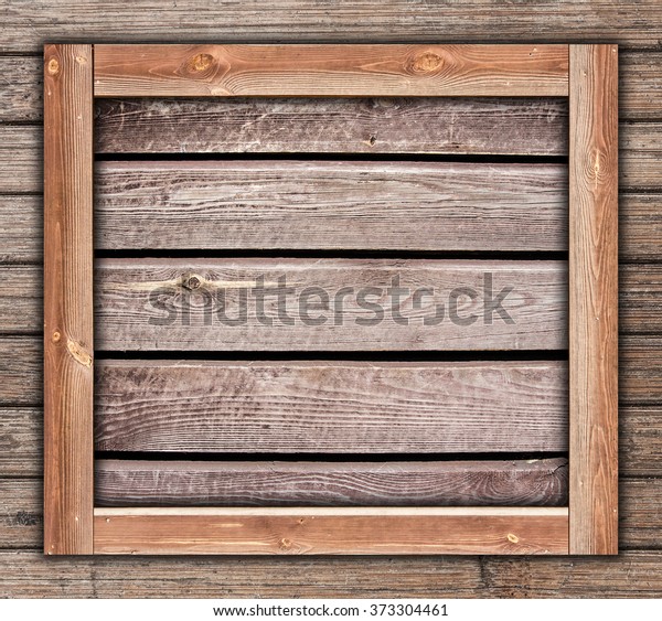 Wooden Frame Box Template Made Two Stock Photo (Edit Now) 373304461