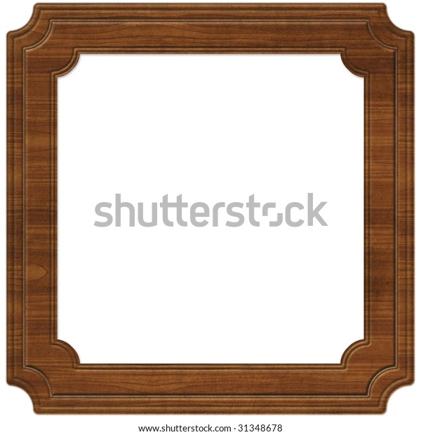 Wooden Frame Illustration Path Included Stock Photo (Edit Now) 31348678