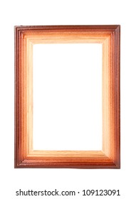 Wooden frame isolated on white - Shutterstock ID 109123091