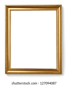 wooden frame for painting or picture on white background with clipping path - Shutterstock ID 127094087