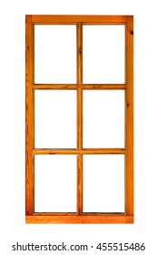 Wooden frame of a window without the glass