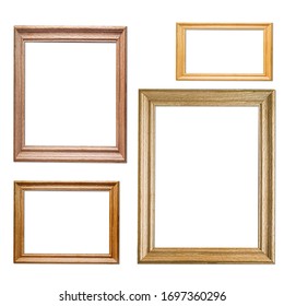 Wooden frames of different sizes. Painted picture frame.