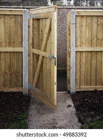 Wooden garden gate and fence