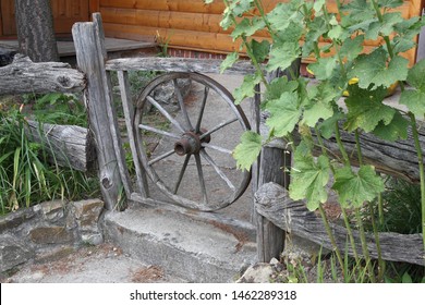 A Wooden Gate (one Of The Agritourism Farms In The Area Of ​​south-eastern Poland).